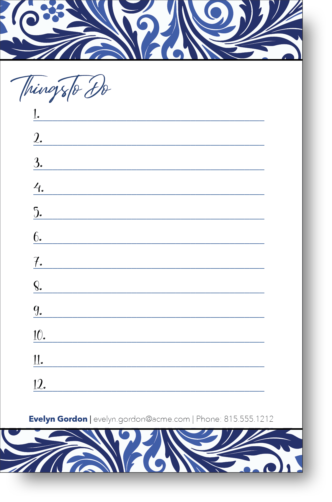 Things To Do Notepad 1300C11