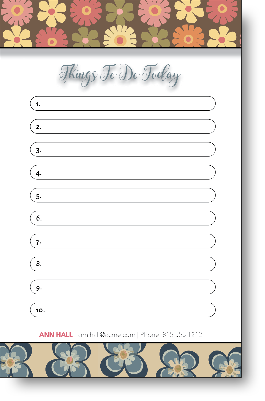 Things To Do Notepad 1300C13