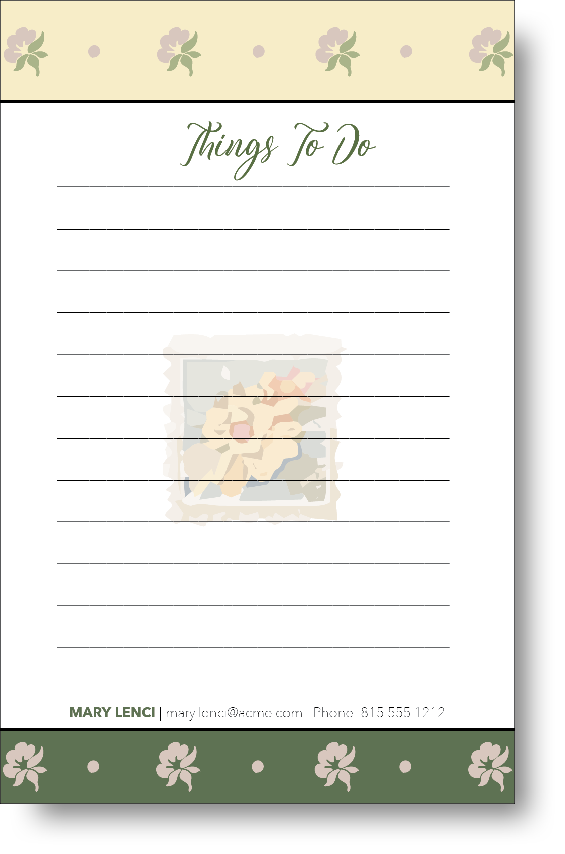 Things To Do Notepad 1300C15