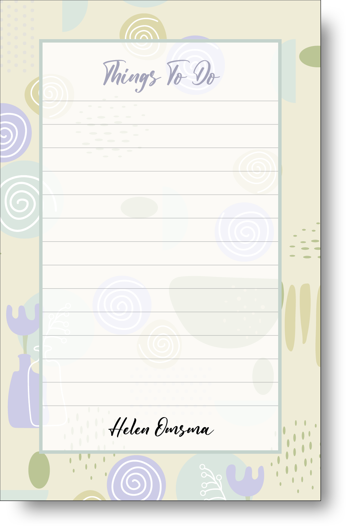 Things To Do Notepad 1300C17