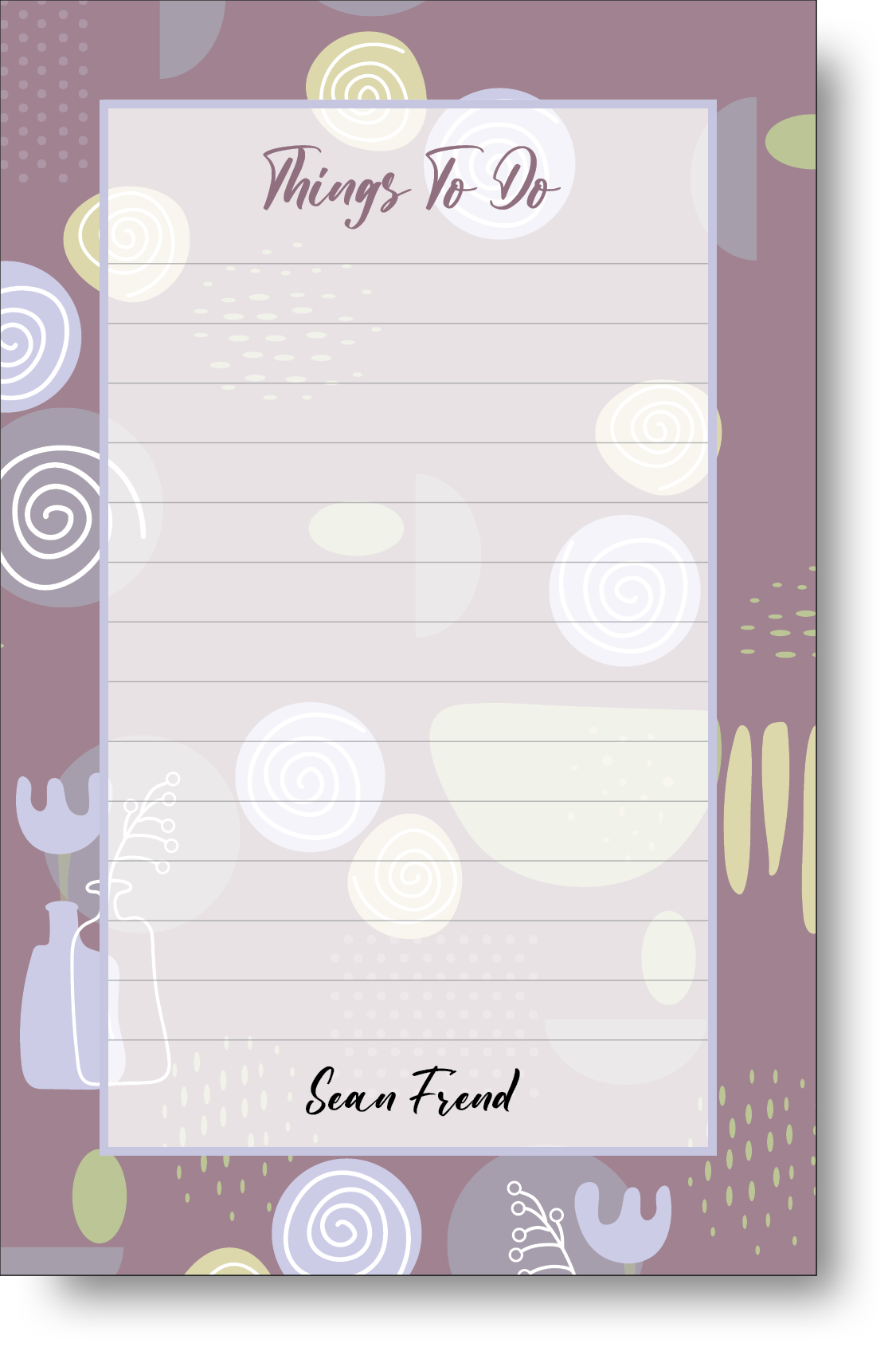 Things To Do Notepad 1300C19