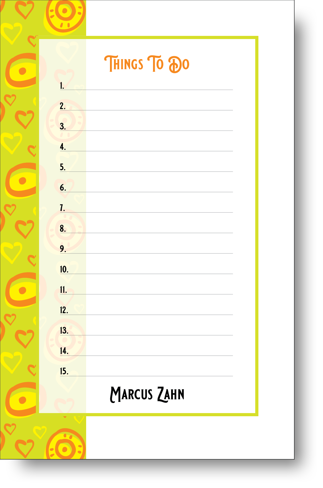 Things To Do Notepad 1300C23