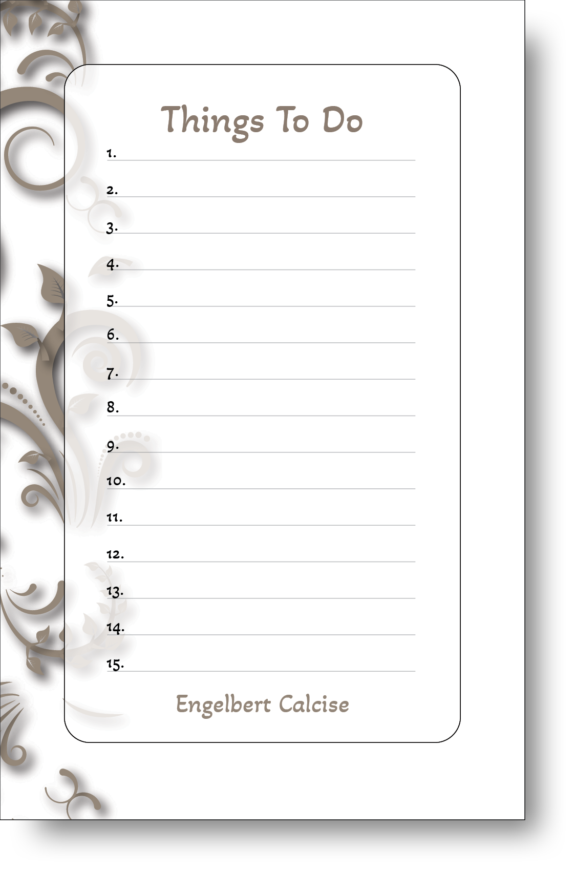 Things To Do Notepad 1300C25