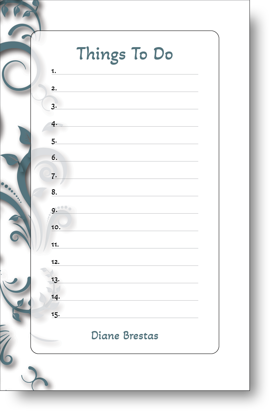 Things To Do Notepad 1300C26