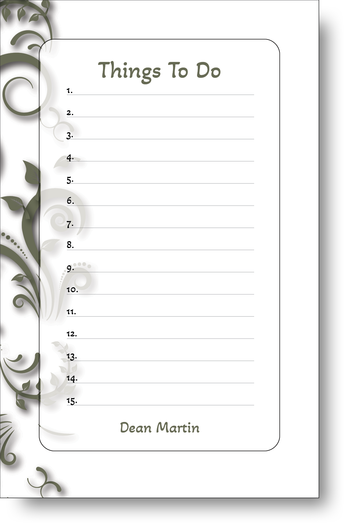 Things To Do Notepad 1300C28