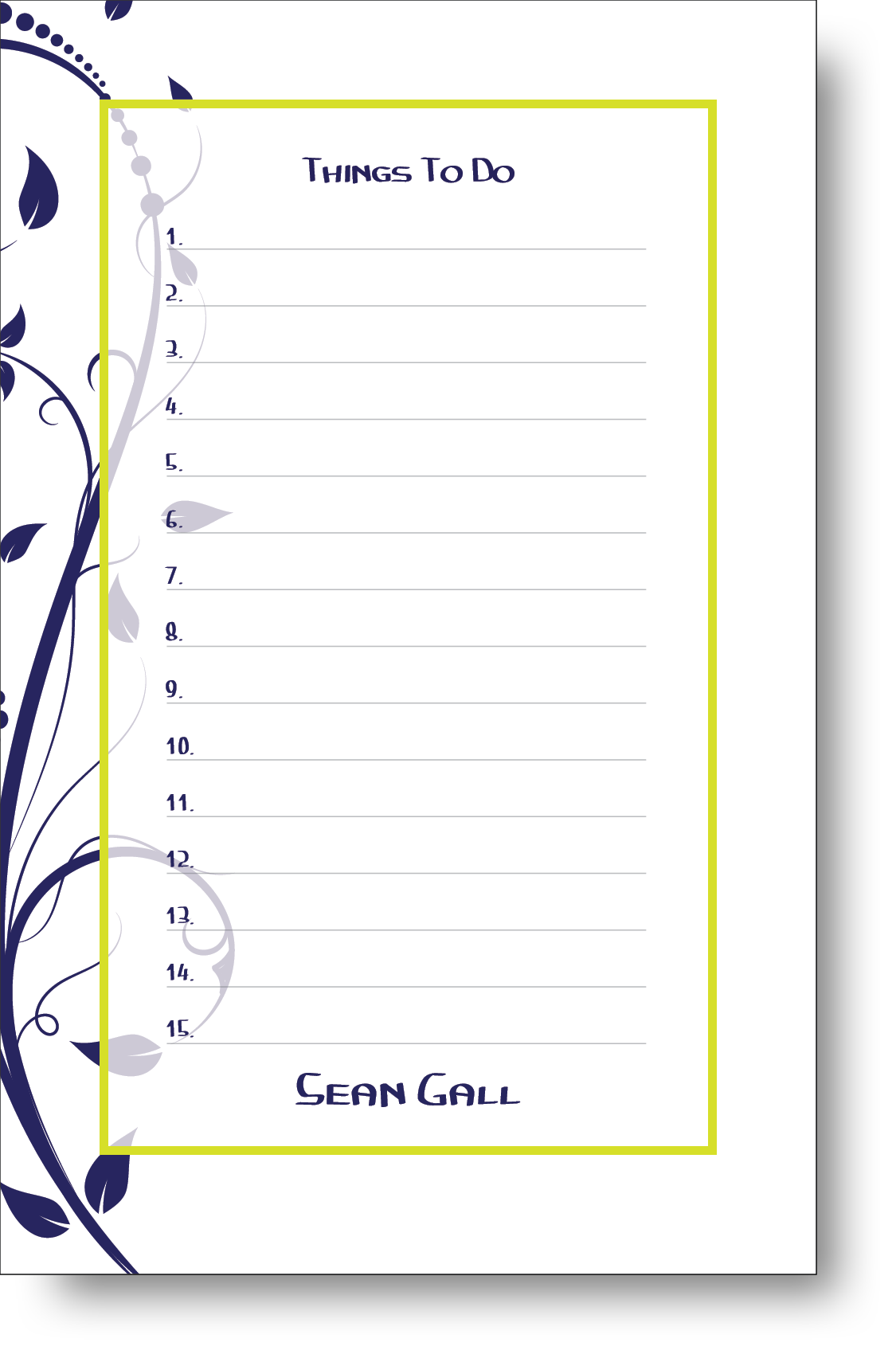 Things To Do Notepad 1300C29