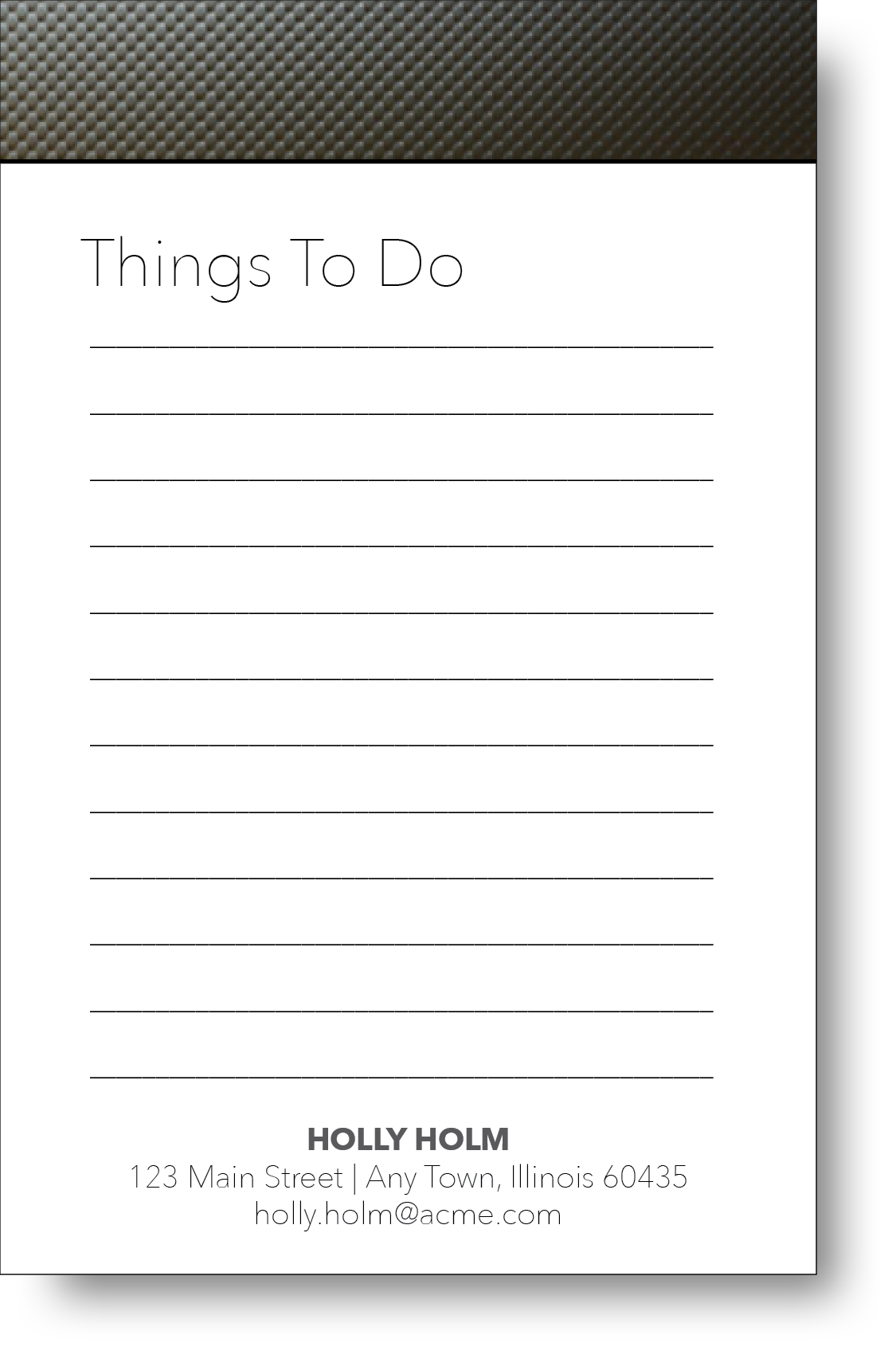 Things To Do Notepad 1300C3