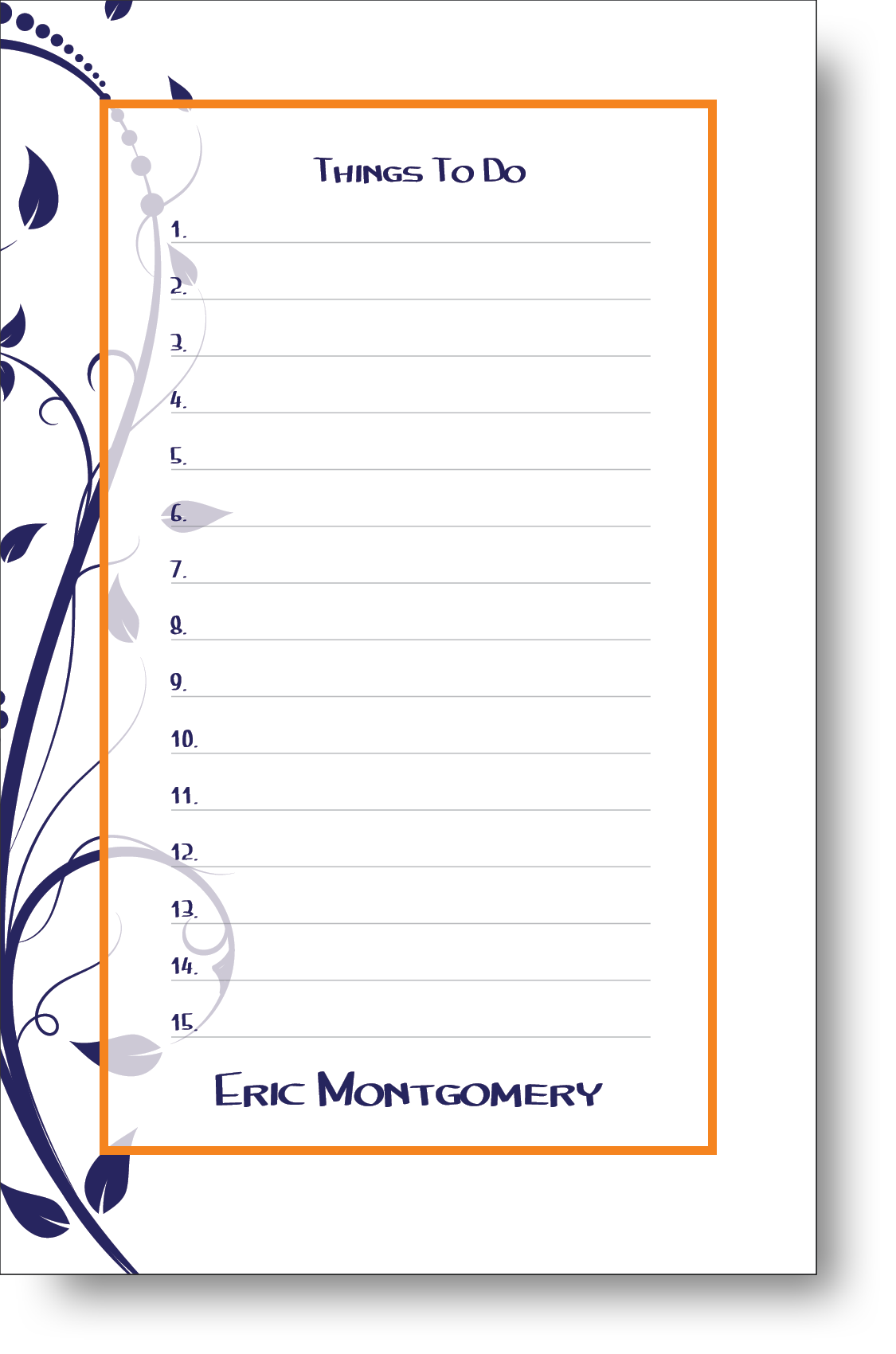 Things To Do Notepad 1300C31