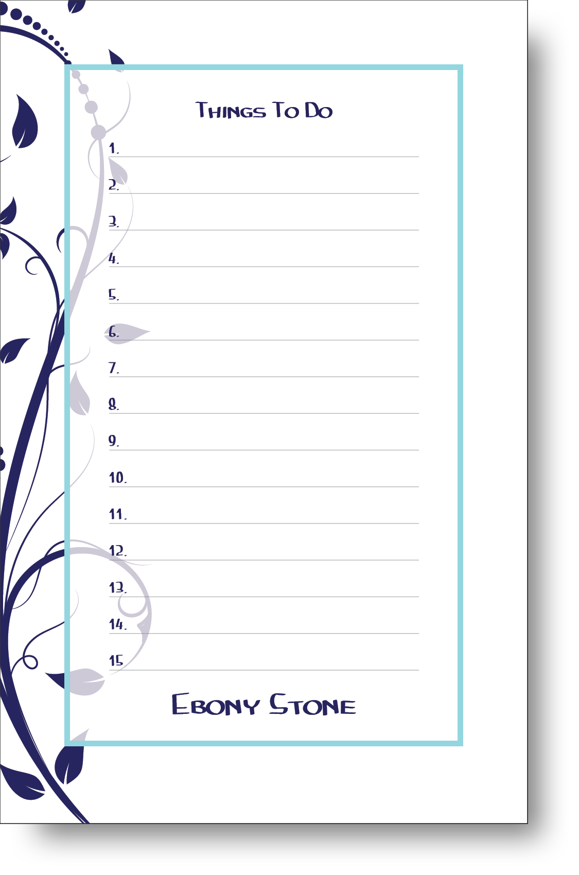 Things To Do Notepad 1300C32