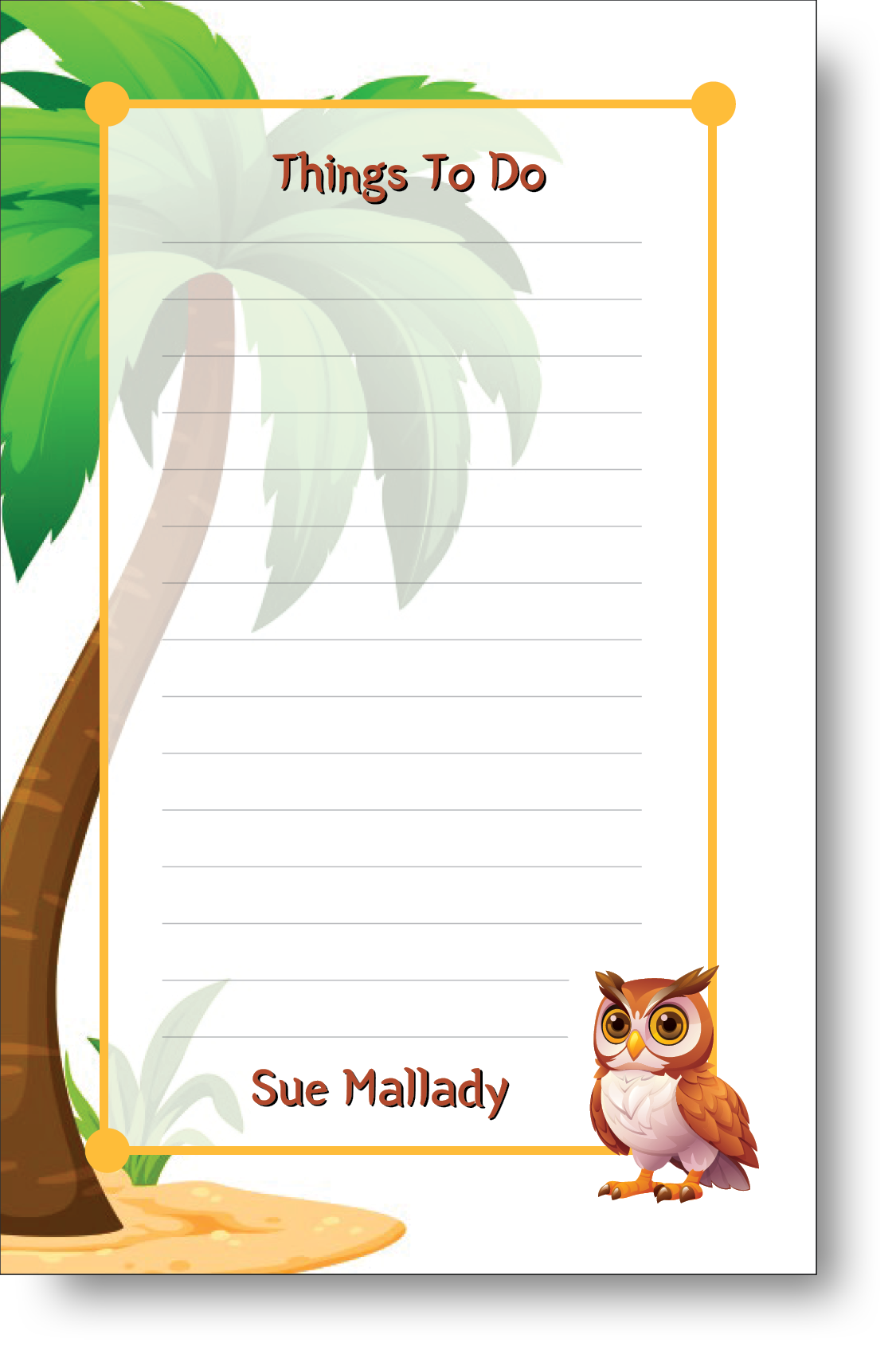 Things To Do Notepad 1300C38