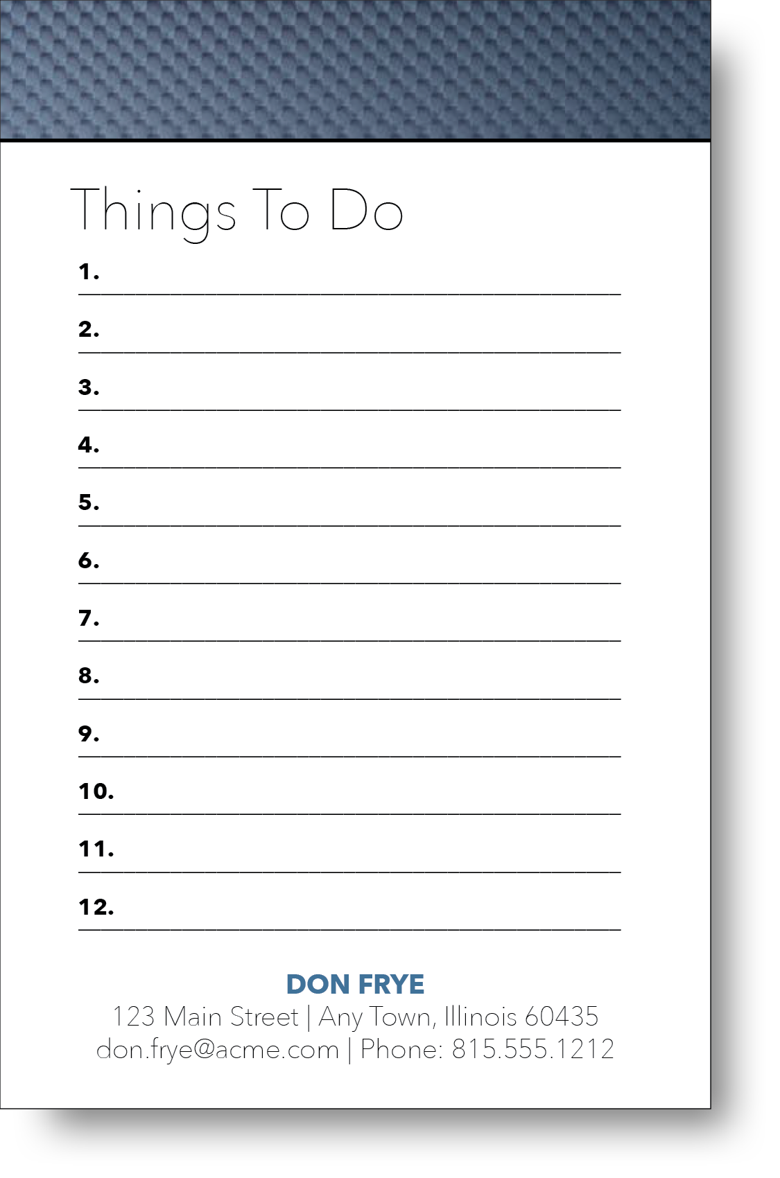 Things To Do Notepad 1300C4