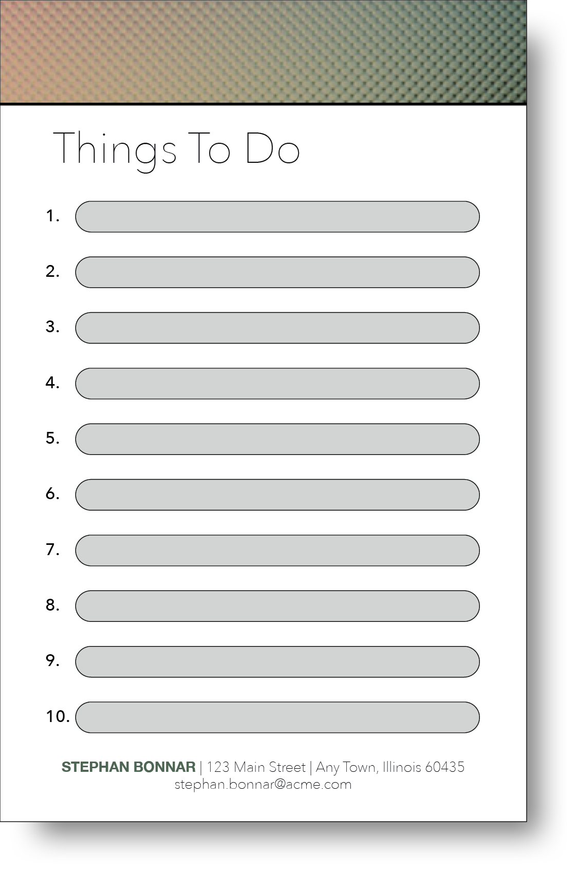 Things To Do Notepad 1300C7