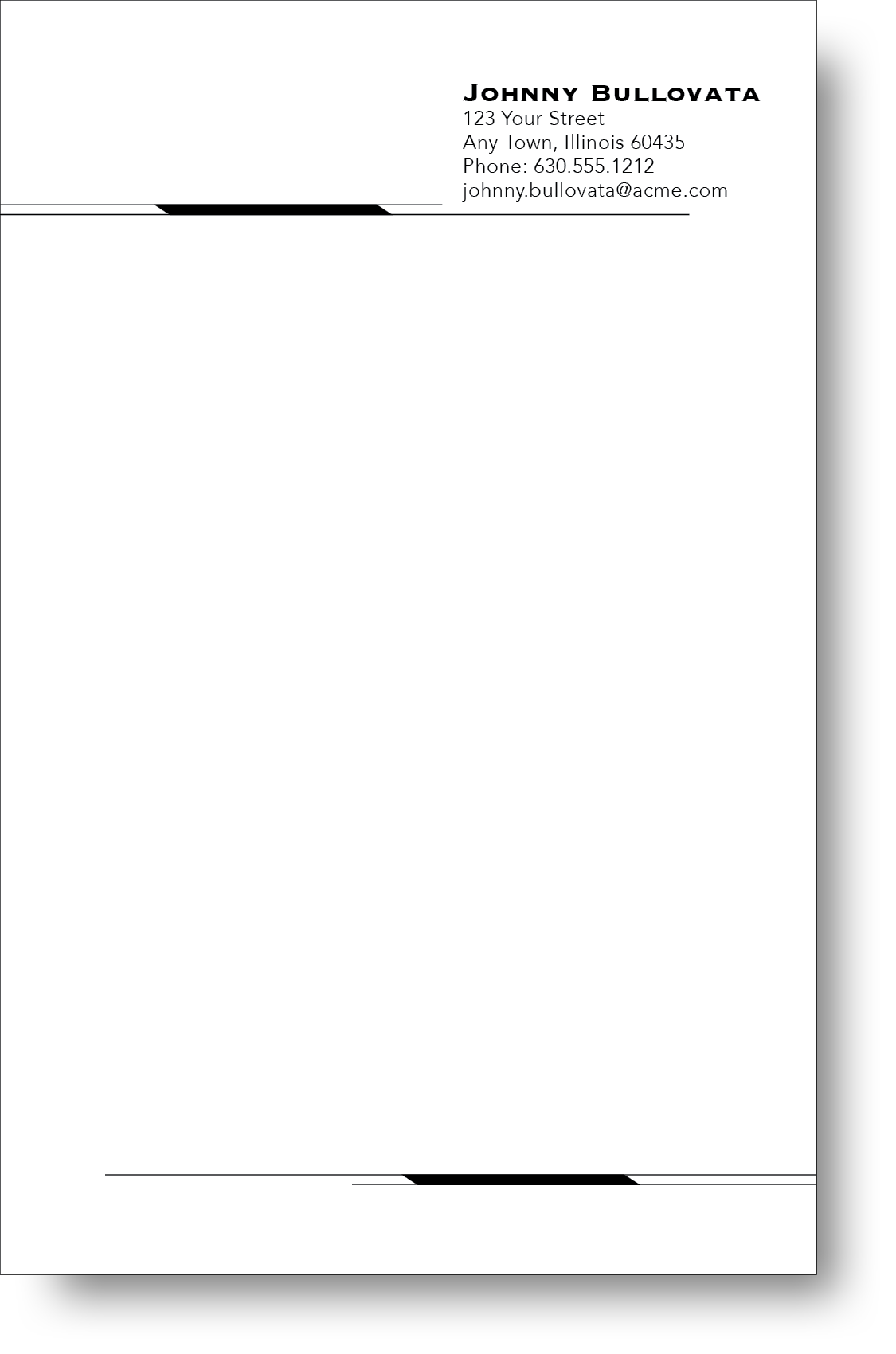 Black and white notepad with an open background.