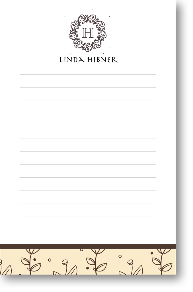 Monogram Design Note Pad 300C4