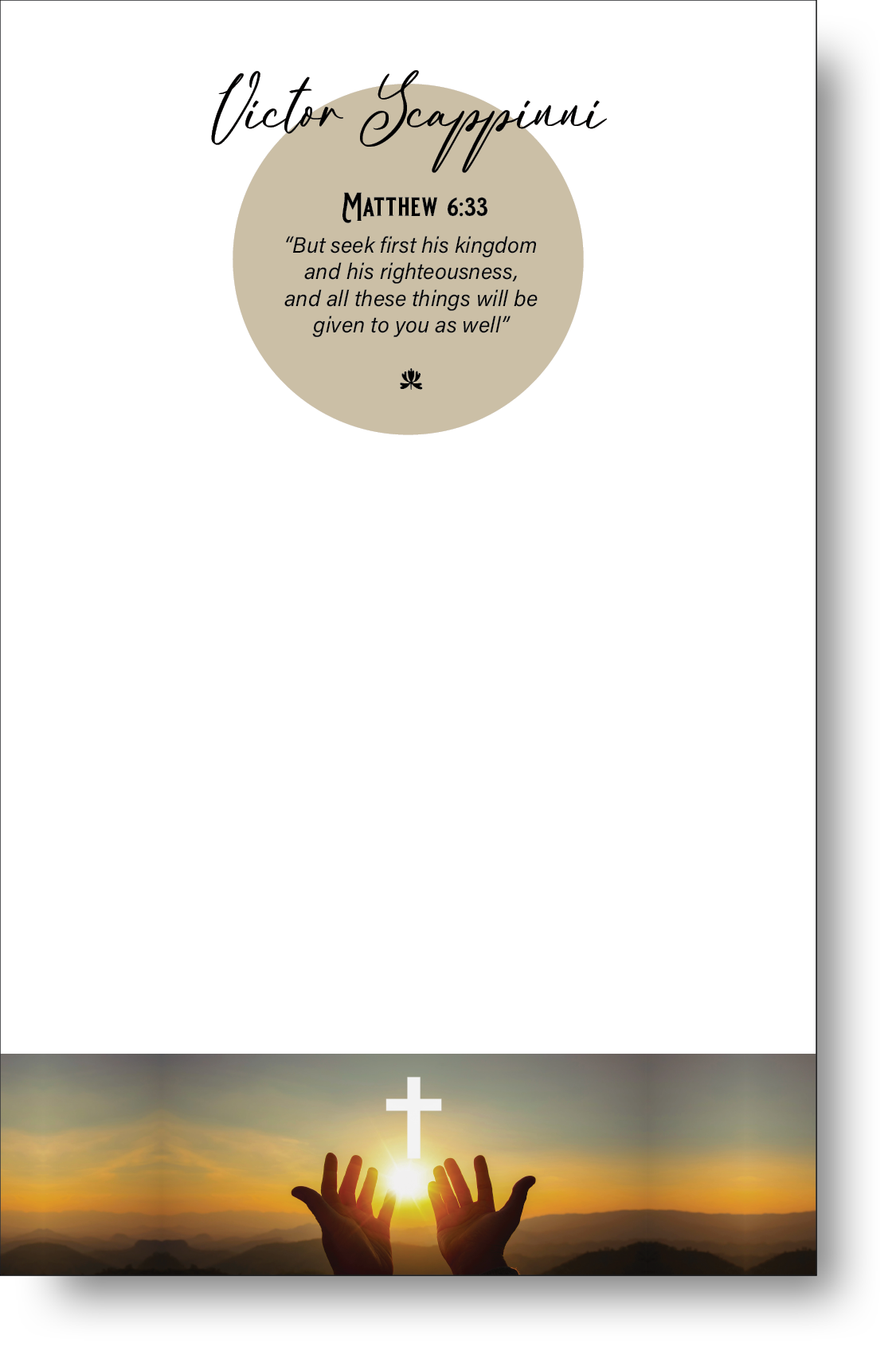 A colorful personalized Christian themed notepad.