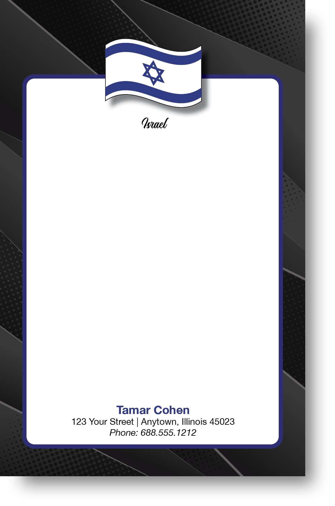 National Flags Design Notepad 500C32 (Israel)