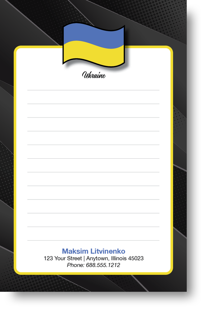 National Flags Design Note Pad 500C6 (Ukraine)