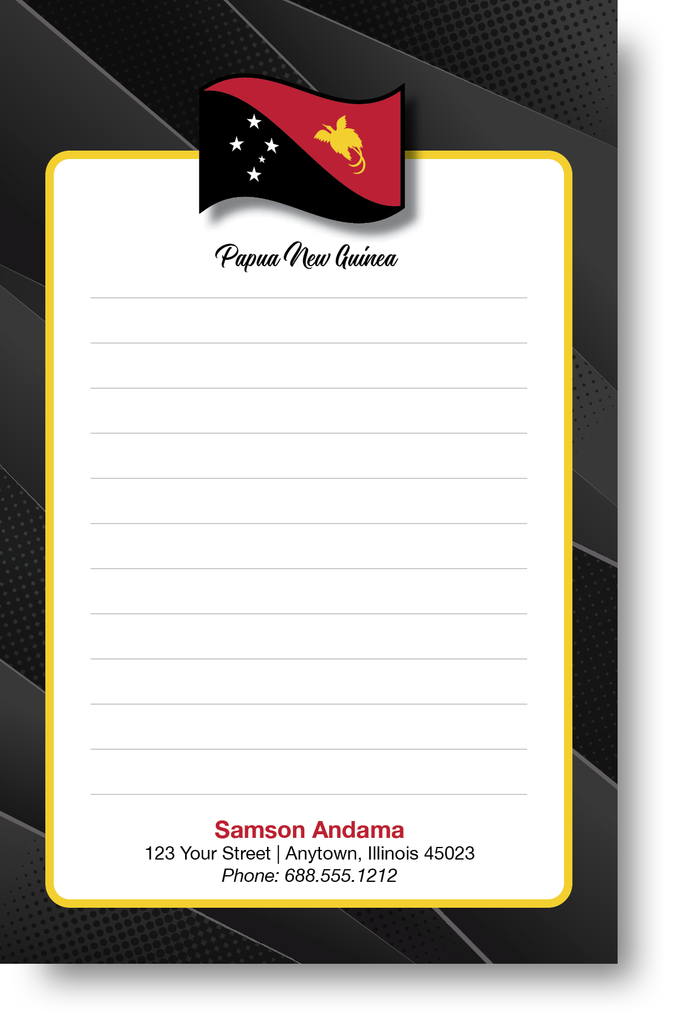 National Flags Design Note Pad 500C8 (Papau New Guinea)